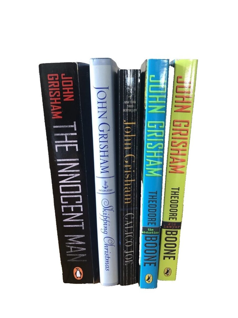 Lot of 5 John Grisham Book Theodore Boone Abduction Kid Lawyer Innocent Man HCPB
